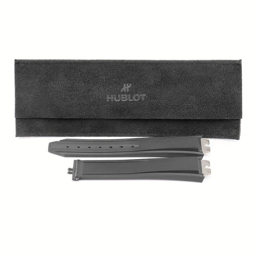 ウブロ HUBLOT 純正 ビッグバン ウニコ 411用 ラバーバンド ブラック ラバー 腕時計パーツ 替え ベルト ストラップ 予備 交換 スペア 28mm ブラック 黒