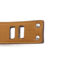 エルメス HERMES ミニドッグ クルー カレ レッド×ゴールド スイフト メタル T3 ブレスレット シルバー金具 新品 未使用 赤