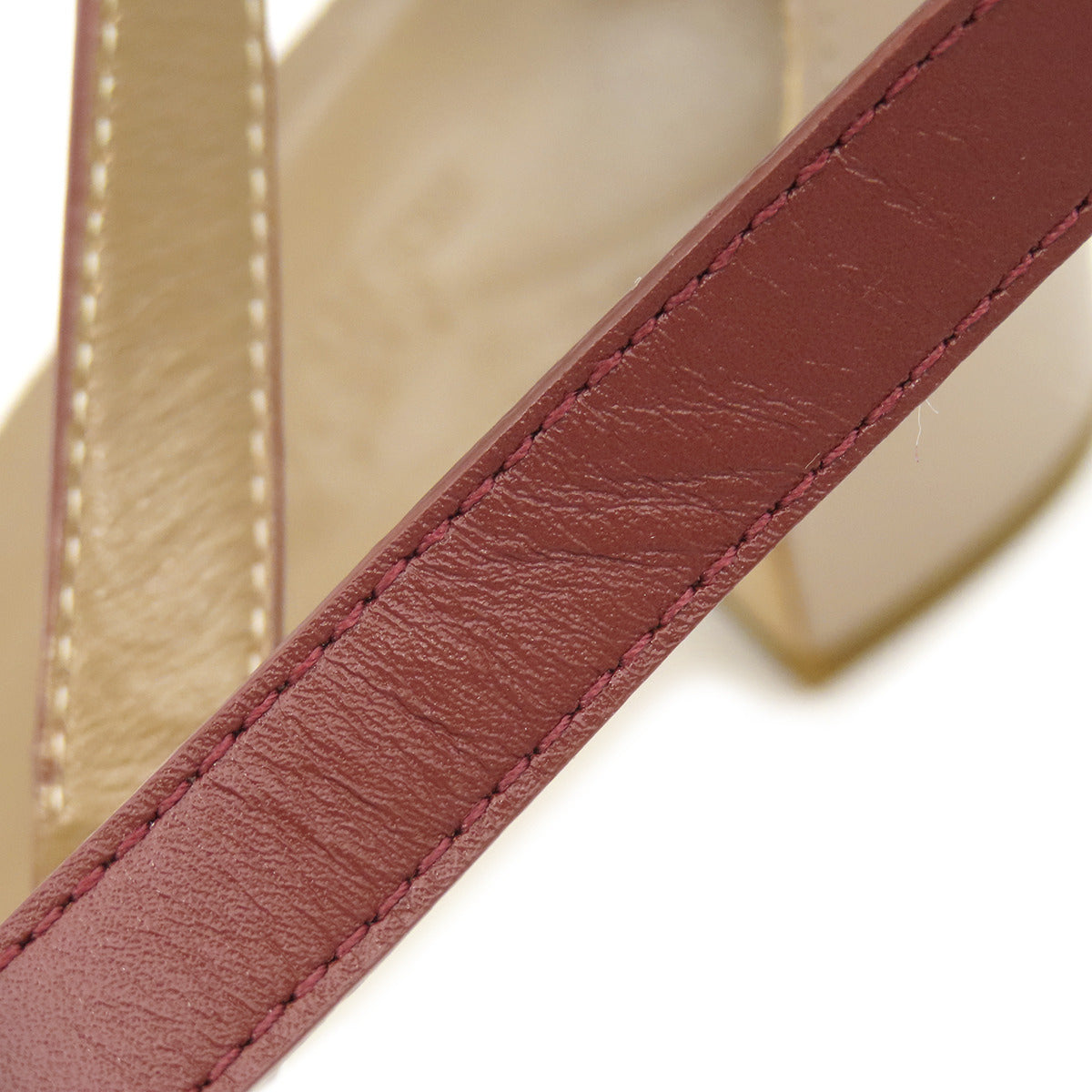 エルメス HERMES マネージュ ホワイト×ブラウン×ボルドー レザー #38