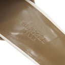 エルメス HERMES マネージュ ホワイト×ブラウン×ボルドー レザー #38 サンダル シルバー金具 白 ケリーベルト ケリー金具