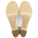 エルメス HERMES マネージュ ホワイト×ブラウン×ボルドー レザー #38 サンダル シルバー金具 白 ケリーベルト ケリー金具