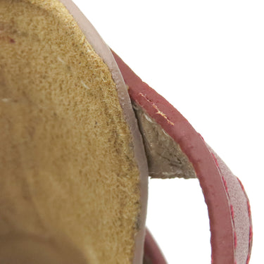 エルメス HERMES マネージュ ホワイト×ブラウン×ボルドー レザー #38 サンダル シルバー金具 白 ケリーベルト ケリー金具