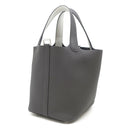 エルメス HERMES ピコタンロック PM エクラ アルドワーズ×グリプラチナ トリヨンクレマンス ヴォースイフト ハンドバッグ シルバー金具 新品 未使用 バイカラー