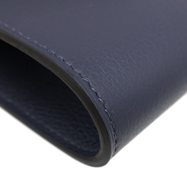 エルメス HERMES ケリーウォレット ロング トゥーゴー ネイビー系 エバーカラー 長財布 シルバー金具 紺 ショルダー