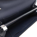 エルメス HERMES ケリーウォレット ロング トゥーゴー ネイビー系 エバーカラー 長財布 シルバー金具 紺 ショルダー