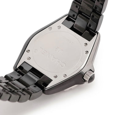 腕時計 シャネル CHANEL J12 38mm H2428 クオーツ メンズ 純正ダイヤ 黒 ブラック セラミック デイト
