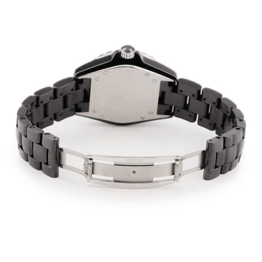 腕時計 シャネル CHANEL J12 38mm H2428 クオーツ メンズ 純正ダイヤ 黒 ブラック セラミック デイト