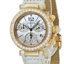腕時計 カルティエ Cartier パシャ シータイマー レディ クロノ WJ130009 クオーツ レディース K18YG無垢 純正ダイヤ シェル