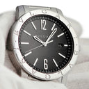腕時計 ブルガリ BVLGARI ブルガリブルガリ BB41S 自動巻き メンズ ブラック 黒 シルバー デイト アラビア バー