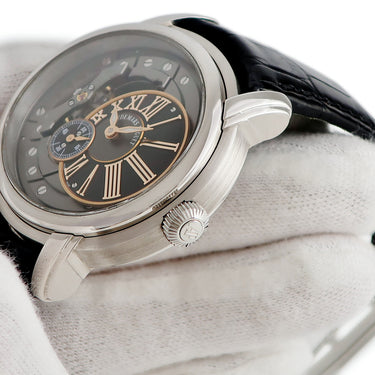 腕時計 オーデマピゲ AUDEMARS PIGUET ミレネリー 4101 15350ST.OO.D002CR.01 自動巻き メンズ スケルトン ローマン オフセンター スモセコ