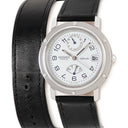 腕時計 エルメス HERMES クリッパー GMT パワーリザーブ ドゥブルトゥール CL5.710 自動巻き メンズ ホワイト アラビア 2連