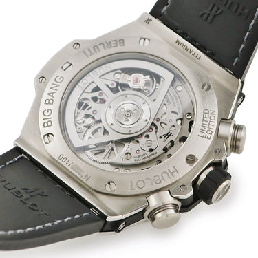 腕時計 ウブロ HUBLOT ビッグバン ウニコ  ベルルッティ アルミニオ クロノ 421.NX.0500.VR.BER21 自動巻き メンズ グレー 限定