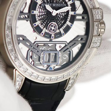 腕時計 ハリーウィンストン Harry Winston オーシャン ビッグデイト OCEABD42WW002 自動巻き メンズ K18WG無垢 純正ダイヤ 限定20本