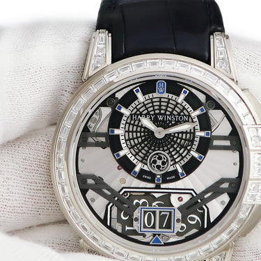 腕時計 ハリーウィンストン Harry Winston オーシャン ビッグデイト OCEABD42WW002 自動巻き メンズ K18WG無垢 純正ダイヤ 限定20本