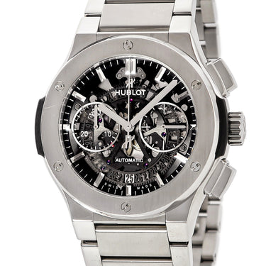 腕時計 ウブロ HUBLOT クラシックフュージョン アエロフュージョン クロノグラフ 528.NX.0170.NX 自動巻き メンズ スケルトン