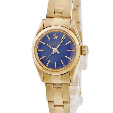 腕時計 ロレックス ROLEX オイスターパーペチュアル 6719 58番台 自動巻き レディース 58番台 K18YG無垢 トリチウム ヴィンテージ