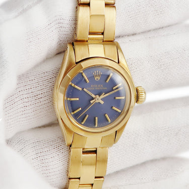 腕時計 ロレックス ROLEX オイスターパーペチュアル 6719 58番台 自動巻き レディース 58番台 K18YG無垢 トリチウム ヴィンテージ