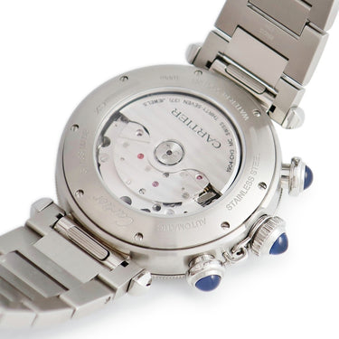 腕時計 カルティエ Cartier パシャ ドゥ カルティエ WSPA0027 自動巻き メンズ ギヨシェ 青針 デイト