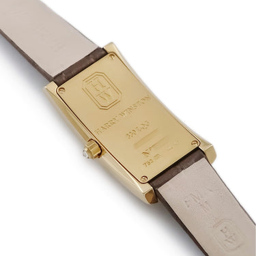 腕時計 ハリーウィンストン Harry Winston アヴェニュー 330/LQGL.M/D3.1 クオーツ レディース K18YG無垢 純正ダイヤ シェル 角型