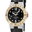 腕時計 ブルガリ BVLGARI ディアゴノ スクーバ SD38SG 自動巻き メンズ ブラック K18YG×SS アラビア コンビ