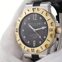 腕時計 ブルガリ BVLGARI ディアゴノ スクーバ SD38SG 自動巻き メンズ ブラック K18YG×SS アラビア コンビ