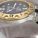 腕時計 ブルガリ BVLGARI ディアゴノ スクーバ SD38SG 自動巻き メンズ ブラック K18YG×SS アラビア コンビ