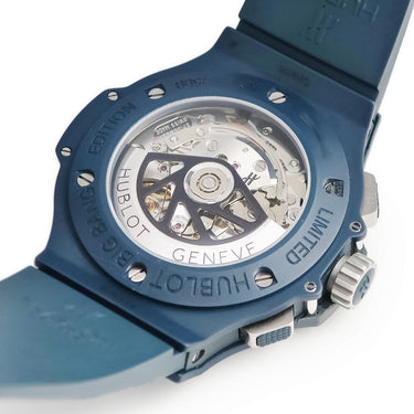 腕時計 ウブロ HUBLOT ビッグバン オールブルー 301.EI.5190.RB 自動巻き メンズ クロノグラフ デイト アラビア バー 限定