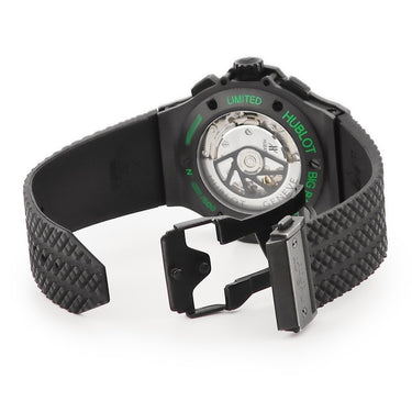 腕時計 ウブロ HUBLOT ビッグバン オールブラック グリーン 301.CI.1190.GR.ABG11 自動巻き メンズ ブラック×グリーン 限定