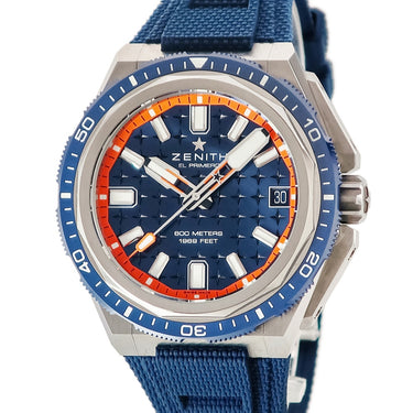 腕時計 ゼニス ZENITH デファイ エクストリーム ダイバー 95.9601.3620/51.I301 自動巻き メンズ 新品同様 ブルー 逆回転防止ベゼル