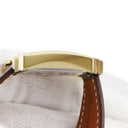 腕時計 エルメス HERMES Hウォッチ PM HH1.201e クオーツ レディース イエローGP×コンビ ホワイト アラビア H型