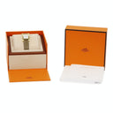 腕時計 エルメス HERMES Hウォッチ PM HH1.201e クオーツ レディース イエローGP×コンビ ホワイト アラビア H型