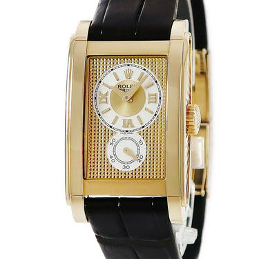 腕時計 ロレックス ROLEX チェリーニ プリンス 5440/8 D番 手巻き メンズ D番 K18YG無垢 シャンパン 角型 スモールセコンド