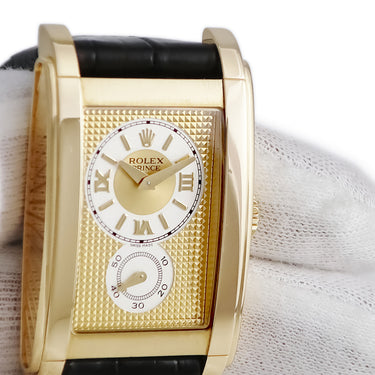 腕時計 ロレックス ROLEX チェリーニ プリンス 5440/8 D番 手巻き メンズ D番 K18YG無垢 シャンパン 角型 スモールセコンド