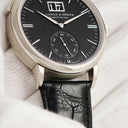 腕時計 ランゲ&ゾーネ LANGE&SOHNE サクソニア アウトサイズデイト 381.029/LS3813AD 自動巻き メンズ K18WG無垢 黒 バー ビッグデイト