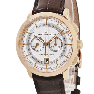 腕時計 ジラールペルゴ GIRARD PERREGAUX 1966 クロノグラフ 49529-52-131-BABA 手巻き メンズ K18PG無垢 デイト バー スモールセコンド