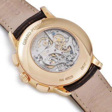 腕時計 ジラールペルゴ GIRARD PERREGAUX 1966 クロノグラフ 49529-52-131-BABA 手巻き メンズ K18PG無垢 デイト バー スモールセコンド
