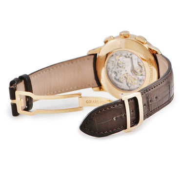 腕時計 ジラールペルゴ GIRARD PERREGAUX 1966 クロノグラフ 49529-52-131-BABA 手巻き メンズ K18PG無垢 デイト バー スモールセコンド