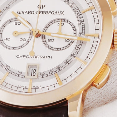腕時計 ジラールペルゴ GIRARD PERREGAUX 1966 クロノグラフ 49529-52-131-BABA 手巻き メンズ K18PG無垢 デイト バー スモールセコンド