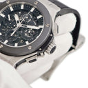 腕時計 ウブロ HUBLOT ビッグバン アエロバン スチール セラミック 311.SM.1170.GR 自動巻き メンズ スケルトン ブラック バー