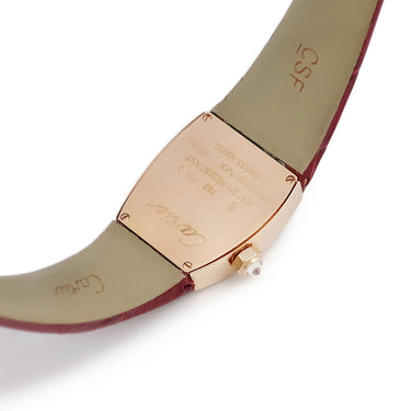 腕時計 カルティエ Cartier ラドーニャ SM WE600651 クオーツ レディース 純正ダイヤ K18PG無垢 ギヨシェ シルバー ローマン