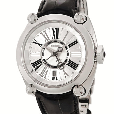腕時計 セイコー SEIKO ガランテ メカニカル GMT SBLM001 8L36-00C0 自動巻き メンズ デイト 2タイムゾーン表示 シルバー 3針