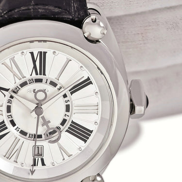 腕時計 セイコー SEIKO ガランテ メカニカル GMT SBLM001 8L36-00C0 自動巻き メンズ デイト 2タイムゾーン表示 シルバー 3針