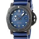 腕時計 パネライ PANERAI サブマーシブル クアランタクアトロ カーボテック PAM01232 Y番 自動巻き メンズ 新品同様 Y番 ブルー