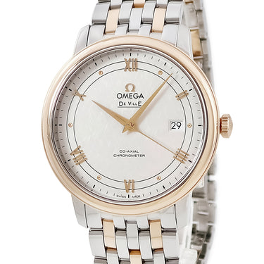 腕時計 オメガ OMEGA デ ヴィル プレステージ コーアクシャル 424.20.40.20.02.003 自動巻き メンズ 新品同様 K18RG×SS コンビ