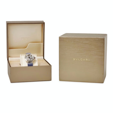 腕時計 ブルガリ BVLGARI ルチェア LVCEA 103435 / LU33S 自動巻き レディース 純正ダイヤ スケルトン シルバー 日本限定