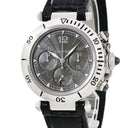 腕時計 カルティエ Cartier パシャ N950 クロノグラフ W3105155 自動巻き メンズ プラチナ×SS コンビ ギヨシェ グレー スモセコ