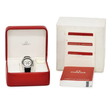 腕時計 オメガ OMEGA スピードマスター シューマッハ レジェンド 3806.31.31 自動巻き メンズ OH済 ブラック シルバー クロノグラフ