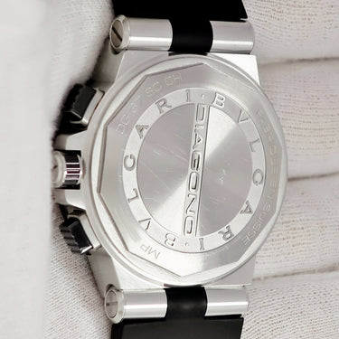 腕時計 ブルガリ BVLGARI ディアゴノ セラミック クロノグラフ DG37SCCH 自動巻き メンズ コンビ 黒 デイト スモールセコンド