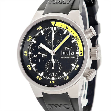 腕時計 IWC IWC アクアタイマー クロノグラフ IW371918 自動巻き メンズ ブラック 黒 回転式インナーベゼル デイデイト