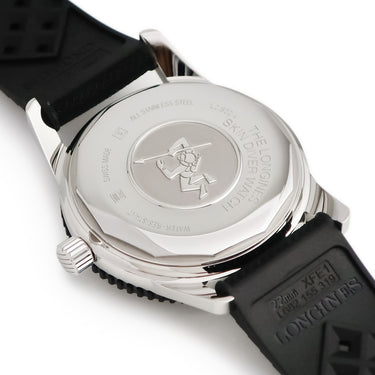 腕時計 ロンジン LONGINES ヘリテージ スキンダイバー L2.822.4.56.9 自動巻き メンズ 新品同様 ブラック アラビア バー 夜光 復刻